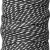 Bomuldssnor - Tykkelse 1,1 MM - Sort Hvid - 50 M