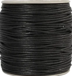 Bomuldssnor - Tykkelse 2 MM - Sort - 100 M