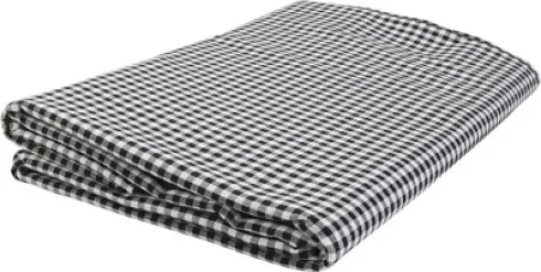 Bomuldsstof - Tern 4X4 MM - B 145 CM - Sort - Hvid - 5 M