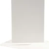 Brevkort - Kort Str. 12,5X17,5 CM - Kuvert Str. 14X19 CM - Råhvid - 10 Sæt