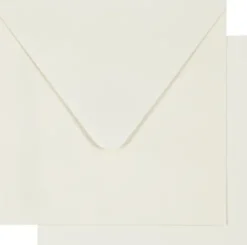 Brevkort - Kort Str. 12,5X12,5 CM - Kuvert Str. 13,5X13,5 CM - Råhvid - 10 Sæt