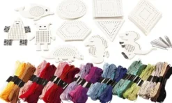 Broderifigurer Med Broderigarn - Str. 8-17 CM - Assorterede Farver