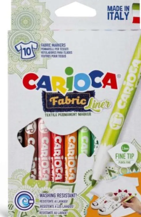 Carioca - Fabric Liner - Tekstiltusser - 2,6 MM - 10 Farver
