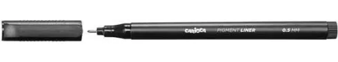 Carioca Plus - Pigment Liner Sæt - Sort - 8 Stk