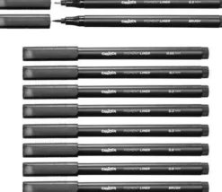 Carioca Plus - Pigment Liner Sæt - Sort - 8 Stk