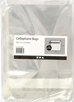 Cellofanposer - H 11,3 CM - B 11 CM - 25 My - 200 Stk
