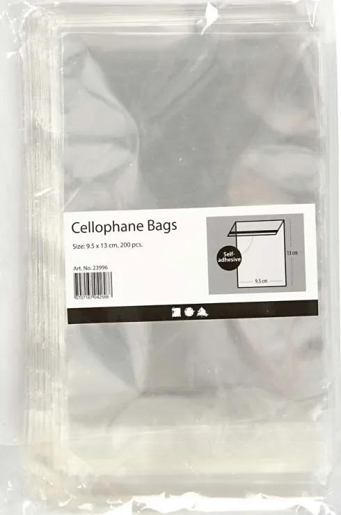 Cellofanposer - H 12,9 CM - B 9,7 CM - Tykkelse 25 My - 200 Stk