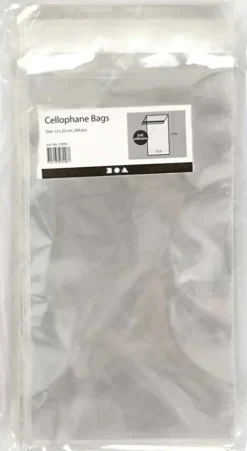 Cellofanposer - H 22 CM - B 12 CM - Tykkelse 25 My - 200 Stk