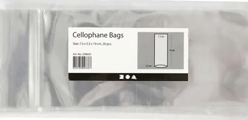 Cellofanposer - H 19 CM - Str. 7,5X5,5 CM - 20 Stk
