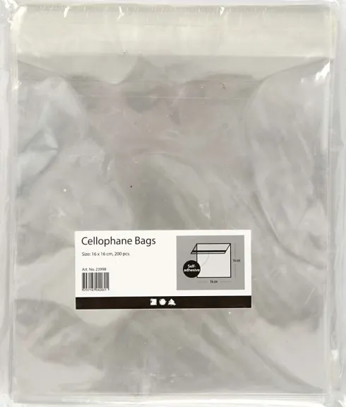 Cellofanposer - H 16 CM - Tykkelse 25 My - 200 Stk