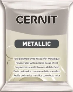 Cernit - Ler - Metallic - Sølv - 080 - 56 G