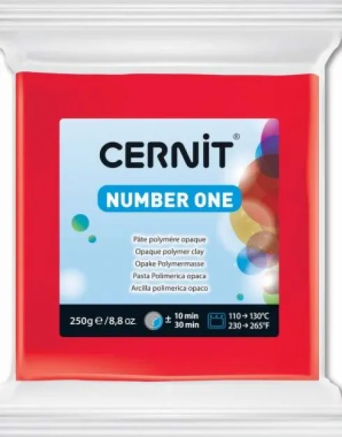 Cernit - Modellervoks - Number One - Rød 250 G