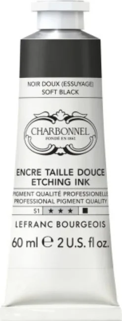 Charbonnel - Etching Ink - Tryksværte - Soft Black 60 ML