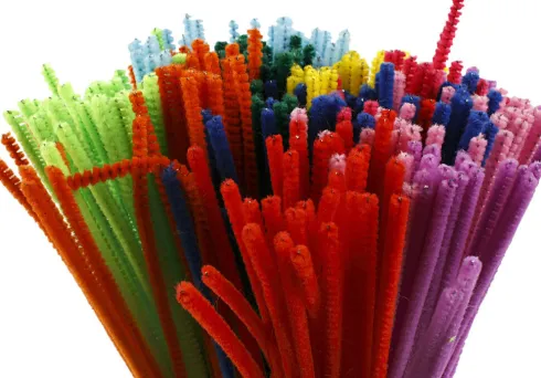 Chenille - L 30 CM - Tykkelse 4 MM - Assorterede Farver - 300 Assorterede