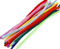Chenille - L 30 CM - Tykkelse 9 MM - Assorterede Farver - 200 Assorterede