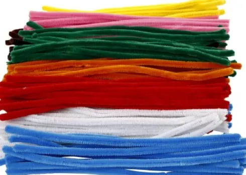 Chenille - L 30 CM - Tykkelse 9 MM - Assorterede Farver - 200 Assorterede