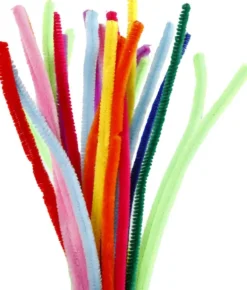 Chenille - L 30 CM - Tykkelse 9 MM - Assorterede Farver - 200 Assorterede