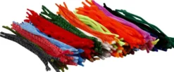 Chenille - L 30 CM - Tykkelse 6-15 MM - Assorterede Farver - 500 Assorterede