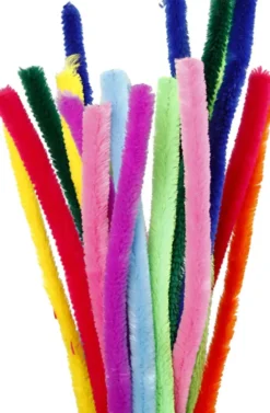 Chenille - L 30 CM - Tykkelse 15 MM - Assorterede Farver - 200 Assorterede