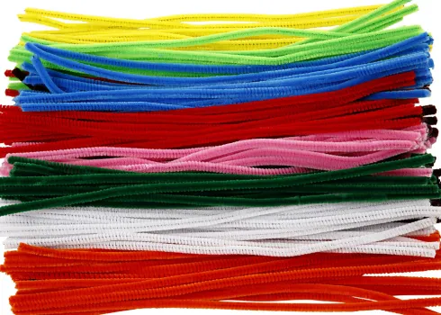 Chenille Piberensere - L 30 CM - Tykkelse 6 MM - Assorterede Farver - 200 Stk