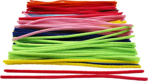 Chenille Piberensere - L 30 CM - Tykkelse 6 MM - Assorterede Farver - 200 Stk