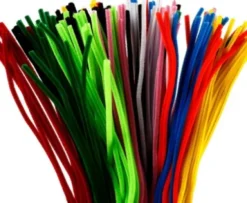 Chenille Piberensere - L 45 CM - Tykkelse 6 MM - Assorterede Farver - 200 Stk