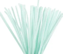 Chenille Piberensere - L 30 CM - Tykkelse 6 MM - Lys Turkis - 50 Stk