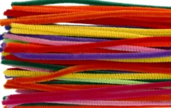 Chenille Piberensere - L 30 CM - Tykkelse 6 MM - Assorterede Farver - 50 Stk
