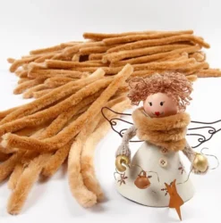 Chenille Piberensere - L 30 CM - Tykkelse 6 MM - Beige - 50 Stk