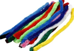 Chenille Piberensere - L 45 CM - Tykkelse 25 MM - Assorterede Farver - 60 Stk