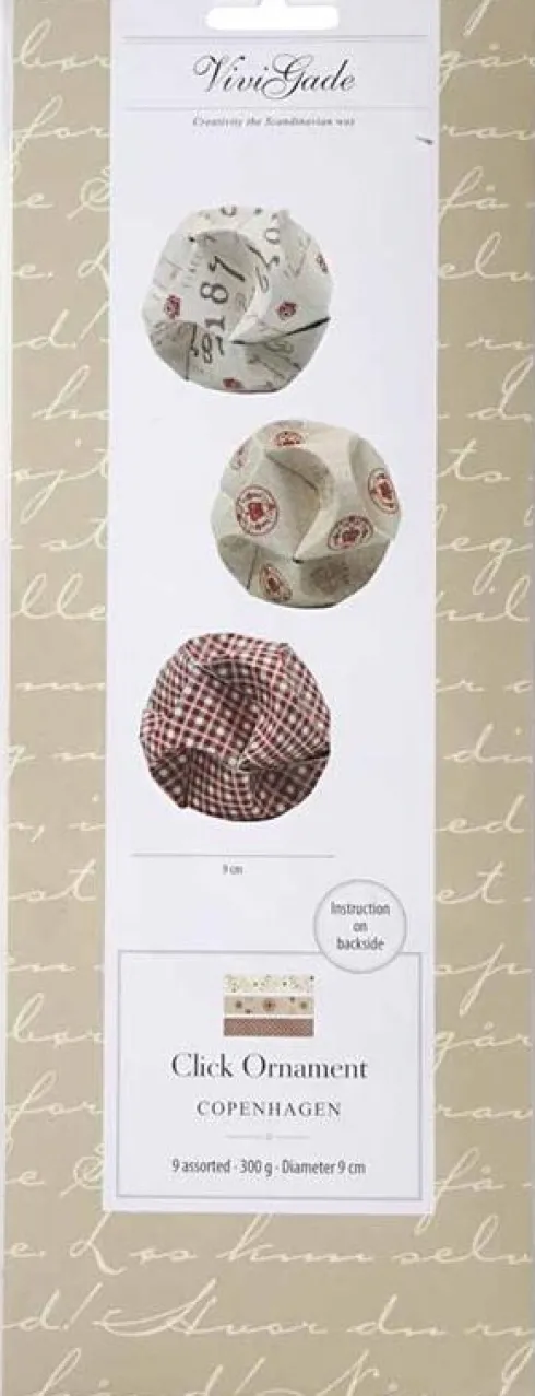 Click Ornamenter - Ø 9 CM - Str. 5,5X28,4 CM - 9 Sæt