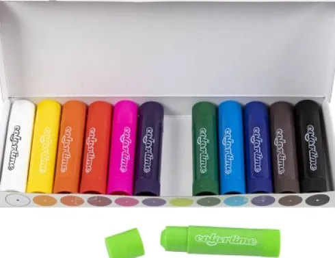 Colortime - Soft Color Stick - Farvekridt - Flere Farver - 12 Stk
