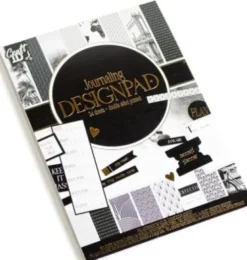 Craft Id - Journaling Designpapir Blok - A5 - 24 Ark - Sort