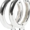 Creoler Med Øje - Ø 15 MM - Tykkelse 3 MM - Forsølvet - 2 X 2 Par