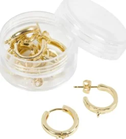 Creoler Med Øje - Ø 15 MM - Tykkelse 3 MM - Forgyldt - 2 Par