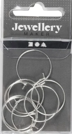 Creoler - Ø 20 MM - Forsølvet - 8 Stk