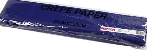 Crepepapir - Ark 50X250 CM - Blå - 10 Læg