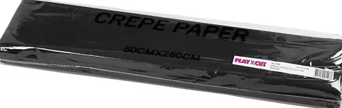 Crepepapir - Ark 50X250 CM - Sort - 10 Læg