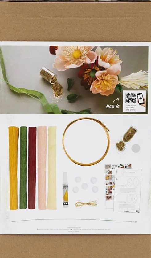 Crepepapir Blomster DIY Kit - Intermediate