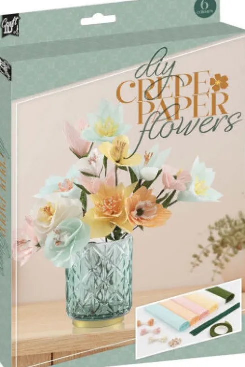 Crepepapir Blomster - DIY Sæt - 6 Farver