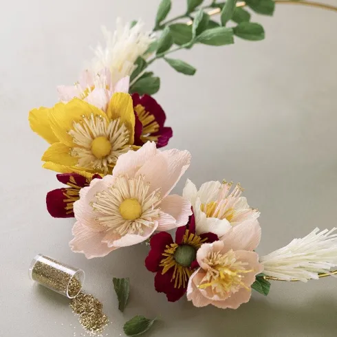 Crepepapir Til DIY Blomster - 8 Pastelfarver