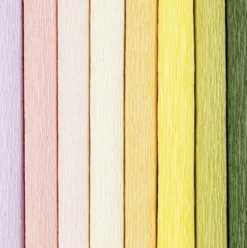 Crepepapir Til DIY Blomster - 8 Pastelfarver