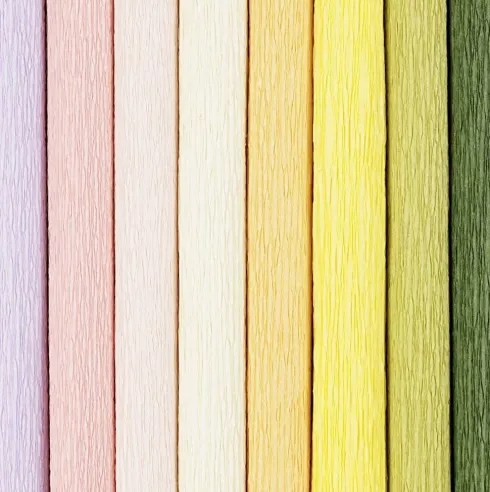 Crepepapir Til DIY Blomster - 8 Pastelfarver