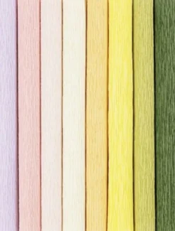Crepepapir Til DIY Blomster - 8 Pastelfarver