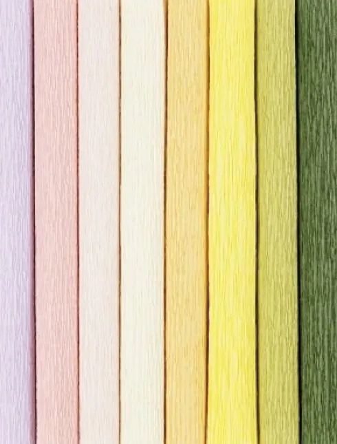 Crepepapir Til DIY Blomster - 8 Pastelfarver