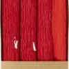 Crepepapir - 25X60 CM - Stræk/Crepe 180% - 105 G - Rød - 4Ark
