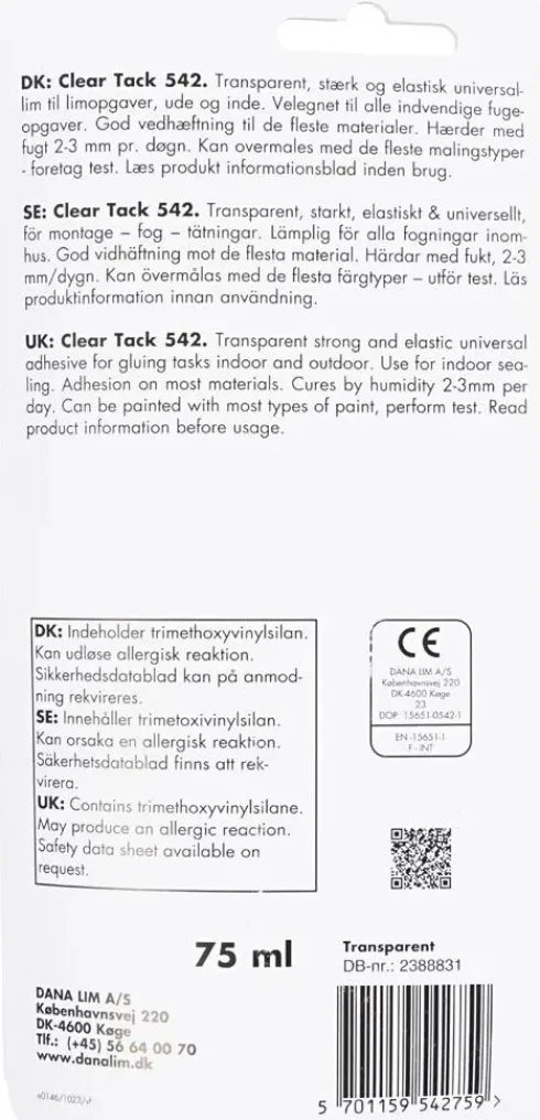 Dana Lim - Montagelim - Clear Track - 542 - 75 ML
