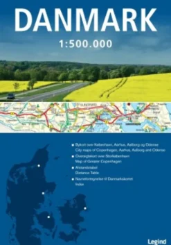 Danmarkskort Blå