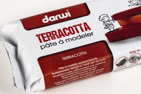 Darwi - Selvhærdende Ler - Cernit - Terracotta - 500 G
