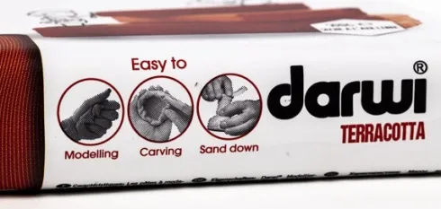 Darwi - Selvhærdende Ler - Cernit - Terracotta - 500 G